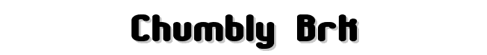 Chumbly BRK font